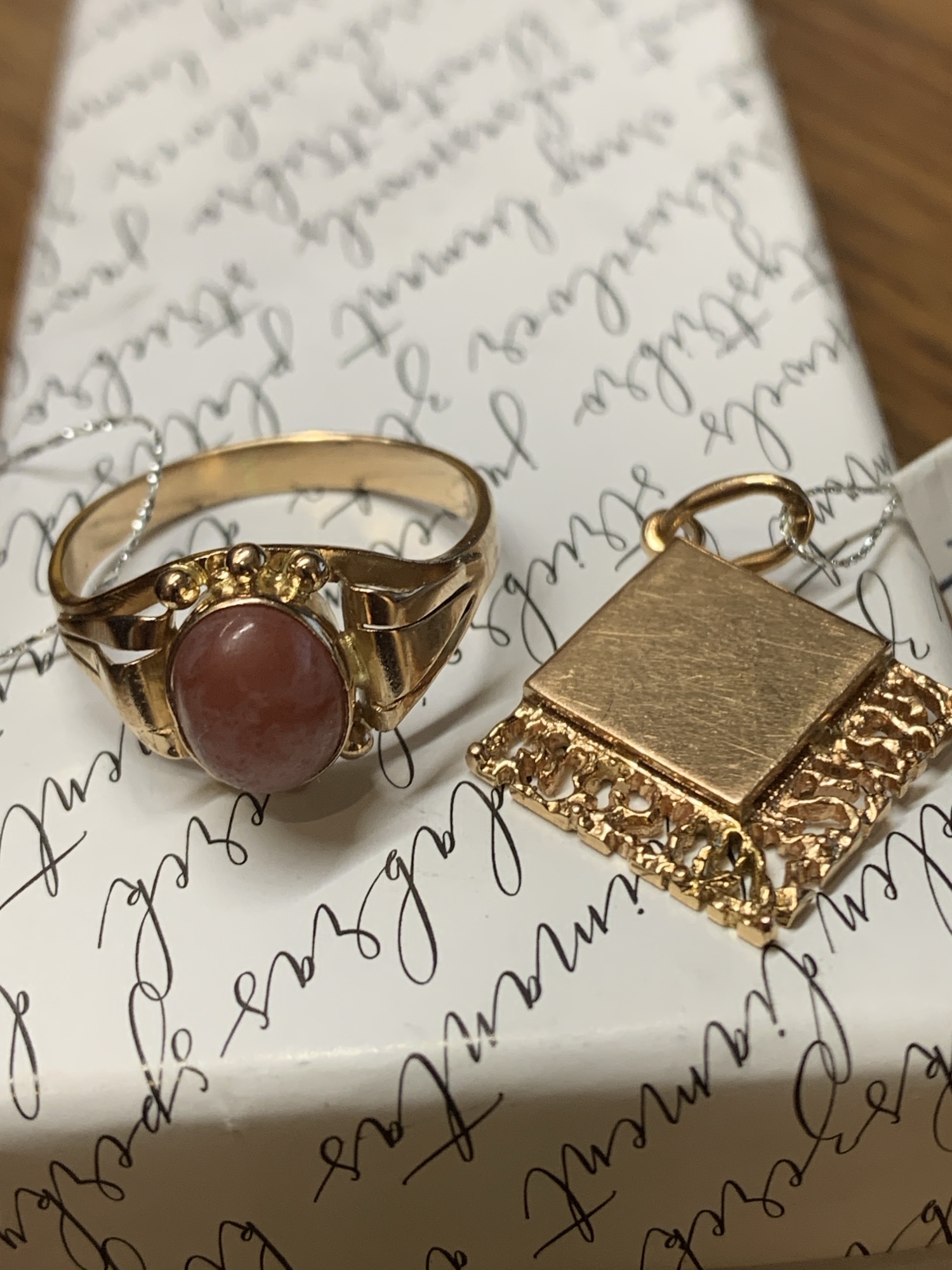 Mix złota zawieszka i pierścionek  112/25/L SB